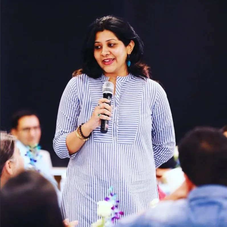 Priya Swaroop Tripathi speaking at a session